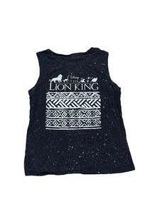 Camiseta sin mangas The Lion King negra con puntos moteados grises talla niño joven niña XS - Imagen 1 de 5