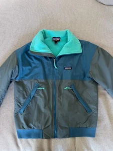 Patagonia Shelled Synchilla Jacket Women Medium Grey Blue Used 2022 - Picture 1 of 6