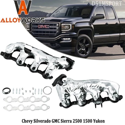 For Chevy Silverado GMC Sierra 2500 1500 Yukon Left & Right Exhaust Manifold - Image 1 of 4