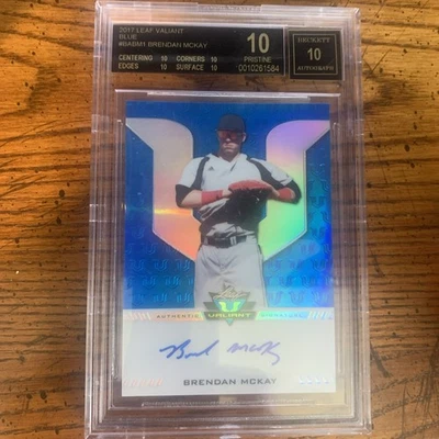 2017 Leaf Valiant Brendan McKAY RC Blue /35 AUTO - BGS 10 Black Label Rays - Image 1 of 2
