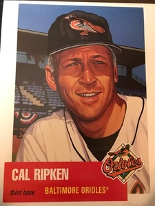 1999 Topps Lithograph - 1953 Cal Ripken #207/600 / Artist Signed / James Fiorentino - Bild 1 von 5