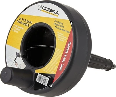 Cobra 84250 84000 Drum Auger, for Use with Most Sink, Shower and Tub... - Image 1 of 4