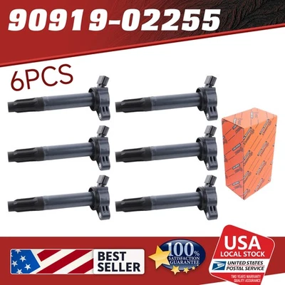 Bobina de encendido de alto rendimiento de 6 piezas OEM 90919-02255 para Lexus IS250 2006-2015 Foto 1 de 4