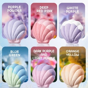 6er Pack Fun Shell Shaped Freisetzung reichlich Blasen im Wasser Badebomben Set Spa - Bild 1 von 11