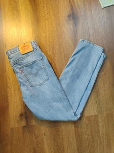 Pantalones de mezclilla ajustados ajustados azul envejecido vintage LEVI 510 W28 L30 para mujer  - Imagen 1 de 14