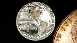 MONETA MINIATURA 1923 MONROE COMMEMORATIVA MEZZA PROVA COME ARGENTO STERLING - Foto 1 di 2