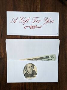 25 Money Envelope Gift Envelopes with Die-Cut Hole - Fast Ship - For Cash Gifts