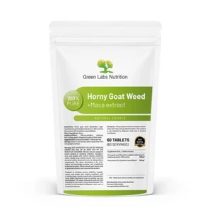 Horny Goat Weed & Maca Extrakt 1000 mg Tabletten - Unterstützung für Libido, Energie & Stimmung - Bild 1 von 14