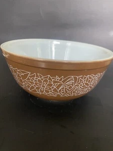 VTG Pyrex Nesting Mixing Bowl Brown Blue 403 2.5 L Woodland Dark Brown - Picture 1 of 4
