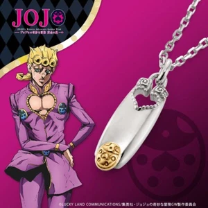 U-TREASURE JOJO'S BIZARRE ADVENTURE Collar Característico Giorno Giovanna Plata Nuevo - Imagen 1 de 8
