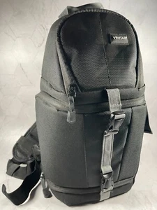 Vivitar Sling Backpack Bag for Canon Nikon Sony DSLR Mirrorless Camera Black - Picture 1 of 13