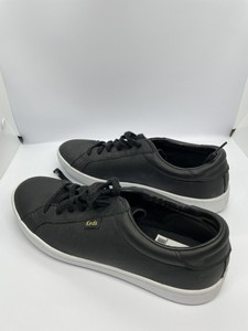 black leather keds