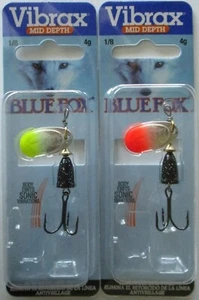 2 - BLUE FOX - Classic Vibrax Spinners Size 1 (1/8 oz.) - Two Great Colors! - Picture 1 of 1