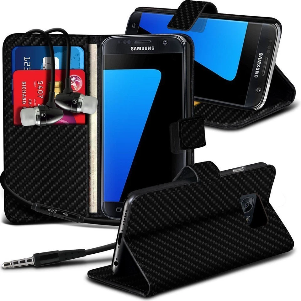 Leather Wallet Quality Phone Case✔InEar Stereo Headphones✔Samsung Galaxy Note FE - Image 1 of 1