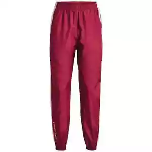 Under Armour Womens Rush Woven Tracksuit Trousers, Maroon, RRP £65 - Picture 1 of 4