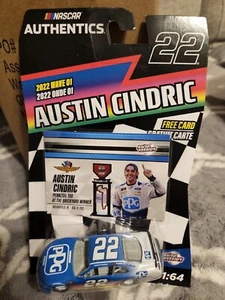 NASCAR Authentics Austin Cindric #22 2022 Wave 01 1:64 Free Card - Picture 1 of 2