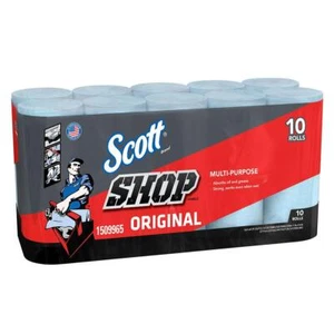 Asciugamani blu originali resistenti Scott Shop assorbono oli e grassi confezione da 10 - Foto 1 di 3