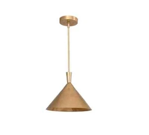 Ceiling Pendant light Mid Century Modern Raw Brass 1 Light Shade Sputnik Light - Picture 1 of 7