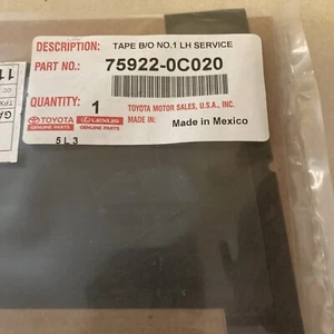 Genuine Toyota Black Out Tape 75922-0C020 - Picture 1 of 1