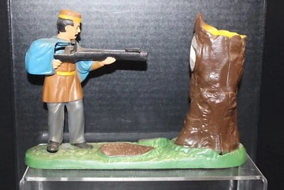 Vintage Creedmoor Hunter Cast Iron Mechanical Bank  Book Of Knowledge Repro - Image 1 of 4