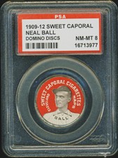 1909 PX7 Sweet Caporal Domino Discs Neal Ball PSA 8 Cleveland Naps