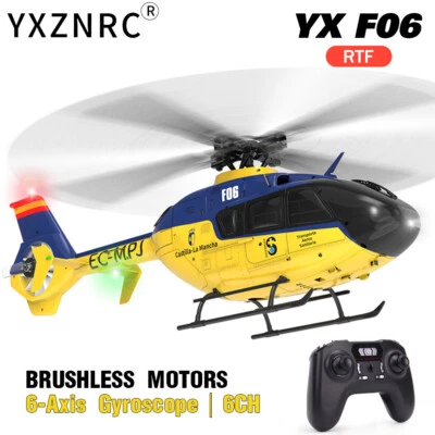 YXZNRC RC Helicopter F06 EC135 2.4G 6CH 6 Axis Gyro Remote Control RTF Aircraft - Image 1 of 4
