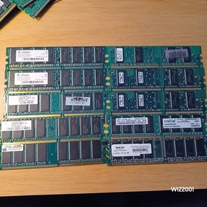 Lot 10x DIMM DDR NON-ECC DDR1 RAM Assorted SIZE & SPEED CRUCIAL NANYA INFINEON - Picture 1 of 13