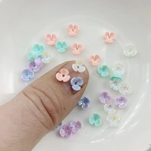 30pcs 6mm&8mm rhinestone cute flat back nail art decorations crystals DIY flower - Picture 1 of 22