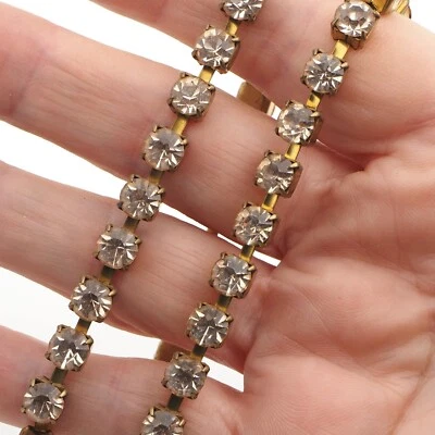 De colección Preciosa SS 29 Un metro lt. Rosa MC Chaton Estrás Taza Cadena Latón Crudo Foto 1 de 4