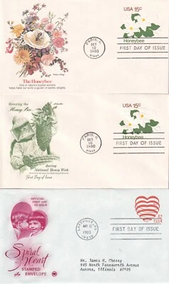 USA 30 DIFFERENT FIRST DAY COVERS, STAMPED ENVELOPES WITH CHACHET - Image 1 of 4
