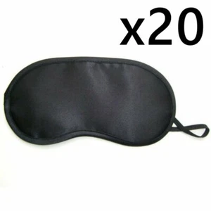 (Confezione da 20) Maschera Occhi Nera da Viaggio Riposo Sonno Relax Maschera Occhi Benda - Foto 1 di 4
