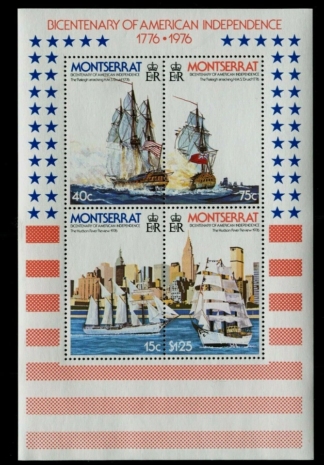 MONTSERRAT SCOTT# 362a SHIP TOPICAL  SOUVENIR SHEET - Image 1 of 1