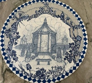 Royal Toile Royal Check gesteppte runde Tischsets - kostenloses Mackenzie Kindergeschenk - Bild 1 von 9