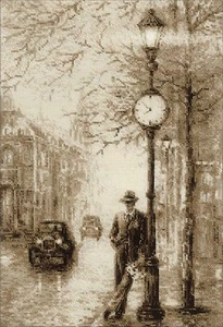   Cross-stitch kit  Old photo  Waiting 1611  Riolis  14ct   - Picture 1 of 5