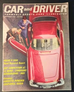 VINTAGE CAR & DRIVER MAGAZINE SEPTEMBER 1961 - CHAPARRAL, VOLVO P1800, GINTHER - Picture 1 of 2