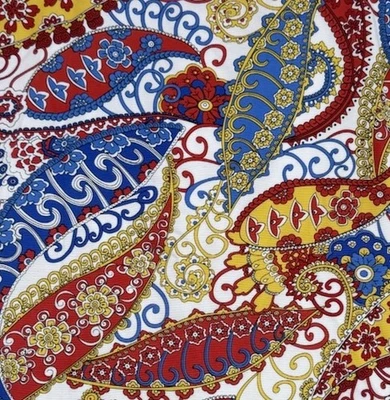 Falda Talbots 16 Azul Rojo Estampado Paisley Corta Lápiz Línea A Para Mujer Foto 1 de 4