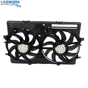 2009-2017 For Audi A4 A5 S4 S5 Quattro Q5 AC Dual Radiator Condenser Cooling Fan - Picture 1 of 13