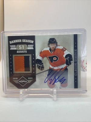 2011-12 Limited Banner Season Signature Autograph Jersey #24 Claude Giroux 12/15 - Image 1 of 4