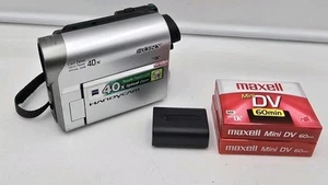 Sony DCR-HC52 Mini DV Handycam Camcorder with Battery & Tapes Works! - Picture 1 of 7