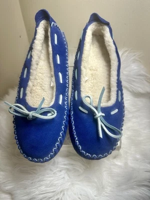 L.L. Zapatillas mocasín de gamuza laterales Bean Hearth azules talla 9 cómodas cálidas envío rápido Foto 1 de 4