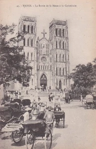 Hanoi - La Sortie de la Messe à la Cathédrale Tonkin Vietnam Indochine Asie - Picture 1 of 2