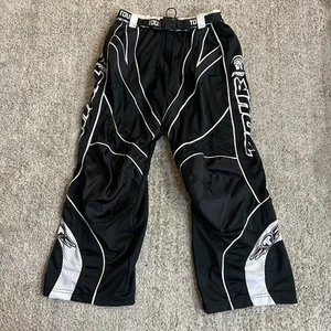Vintage Y2K Tour USA Rollhockey Hose Large schwarz weiß Baggy Inline - Bild 1 von 12