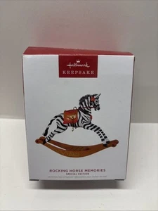 Hallmark LPR3666 Rocking Horse Ornament - Black/Brown/White - Picture 1 of 3