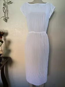 CASADEI Size 13/14 Vintage Pleated Dress Sleeveless Stretch Style 4303 - Picture 1 of 15