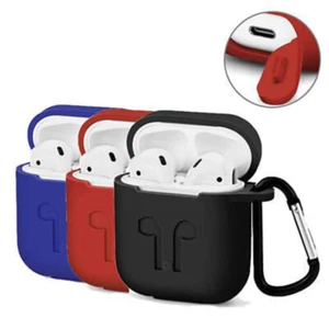 Airpods Protective Case Set Silicone Flip Style Trendy Solid Color - Photo 1 sur 15
