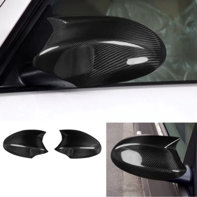2x Para 05-08 BMW E90 E91 325i 328i Cubierta Espejo Lateral Tapa Retrovisor Carbono Real Foto 1 de 4