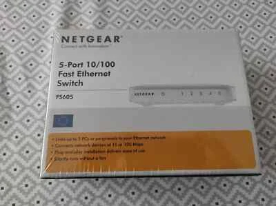 Switch commutateur Hub 5 ports Fast Ethernet Internet Netgear FS605 - Photo 1/3