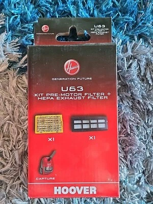 HOOVER U63 TCPW1450 HEPA PRE MOTOR & EXHAUST FILTER KIT 35601193 GENUINE PART - Image 1 of 2