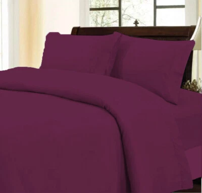 5 PCs Duvet Set+Flat Sheet Egyptian Cotton Solid-Twin/Full/Queen/King/Cal King - Image 1 of 4