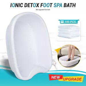 Ionic Detox Foot Bath Tub Basin for All Detox Machines w/ 100 Disposable Liners - Picture 1 of 9